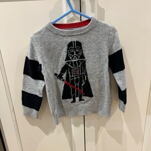 Baby Gap Gray and black Star Wars Darth Vader sweater 3t